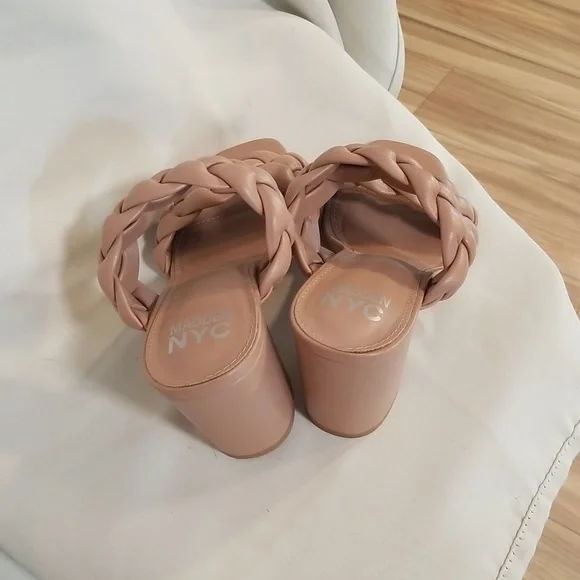 Madden NYC braided backless sandal Blush Color NWoT womens size 8 - Picture 4 of 5